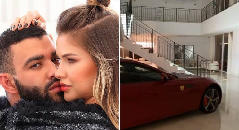 Carro no meio da mansão de Gusttavo Lima